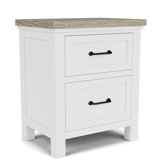 Riverside Furniture - Cora - 2-Drawer Nightstand - Cloud/Fog - 37299 view 1