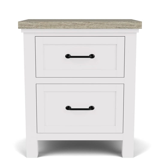 Riverside Furniture - Cora - 2-Drawer Nightstand - Cloud/Fog - 37299 view 2