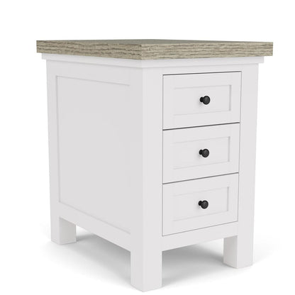 Riverside Furniture - Cora - Chairside Table - Cloud/Fog - 37212 view 1