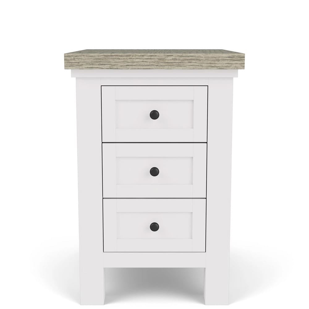 Riverside Furniture - Cora - Chairside Table - Cloud/Fog - 37212 view 2