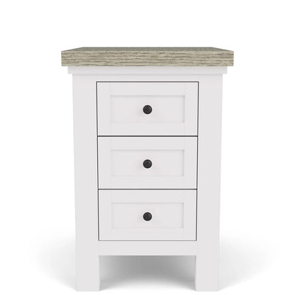 Riverside Furniture - Cora - Chairside Table - Cloud/Fog - 37212 view 2