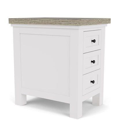 Riverside Furniture - Cora - Chairside Table - Cloud/Fog - 37212 view 3