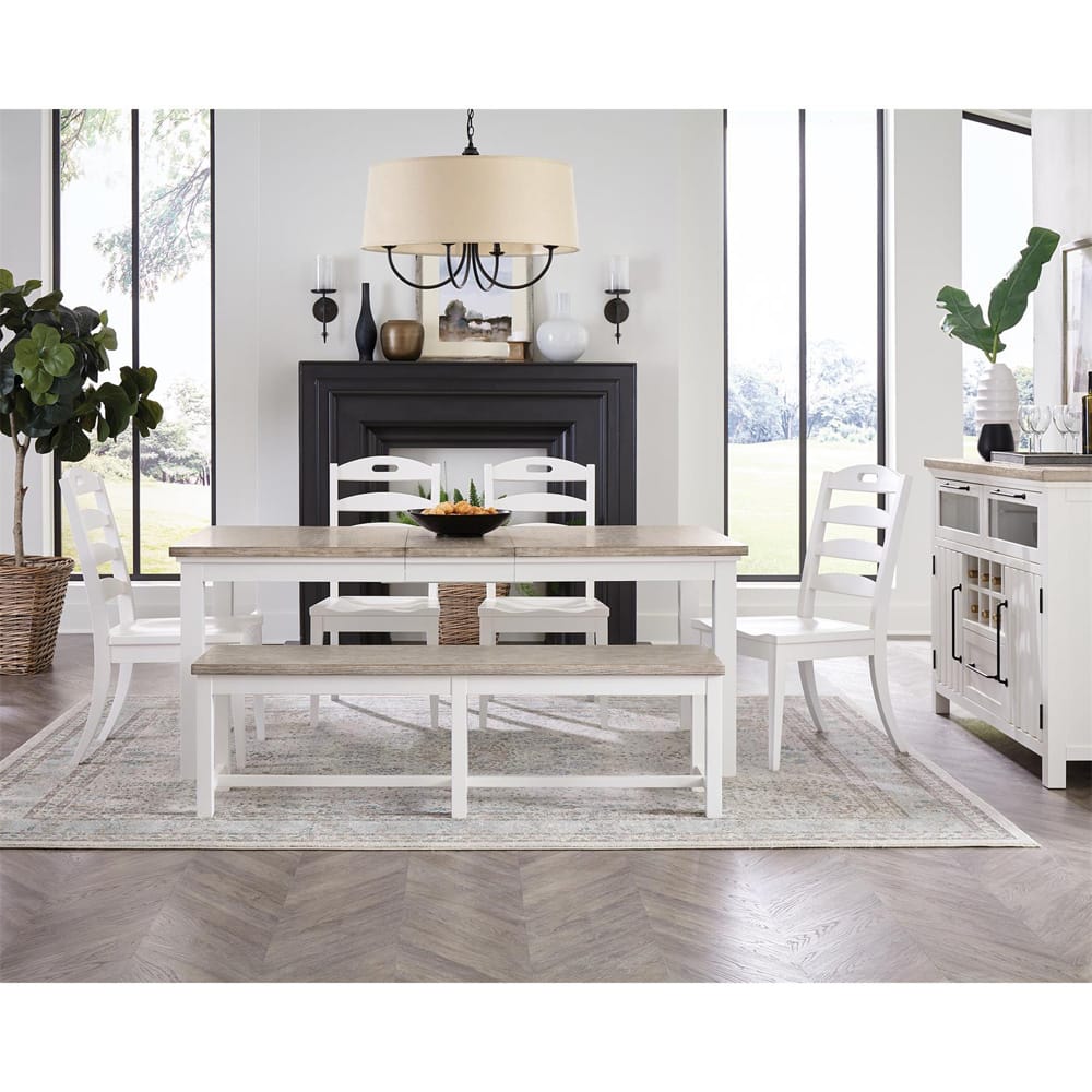 Riverside Furniture - Cora - Dining Bench 1in - Cloud - 37259 view 12