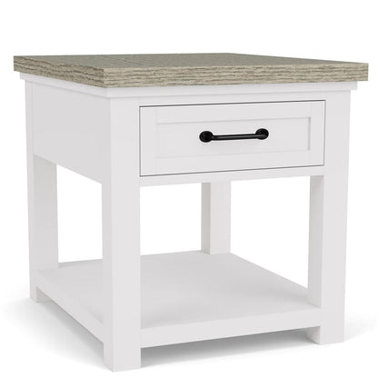Riverside Furniture - Cora - End Table - Cloud/Fog - 37209 view 1
