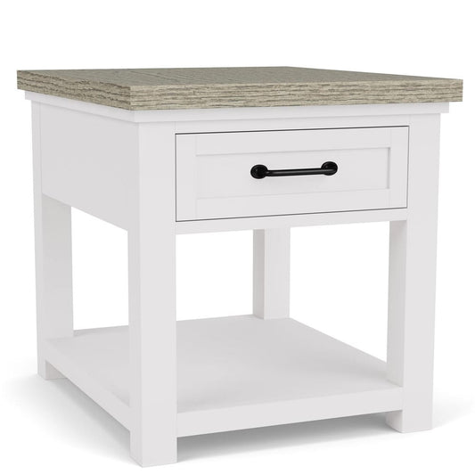Riverside Furniture - Cora - End Table - Cloud/Fog - 37209 view 1
