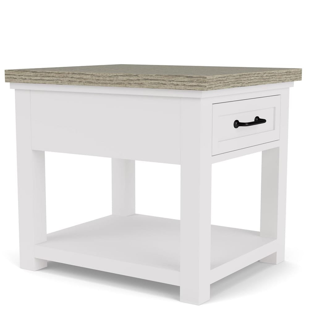 Riverside Furniture - Cora - End Table - Cloud/Fog - 37209 view 3