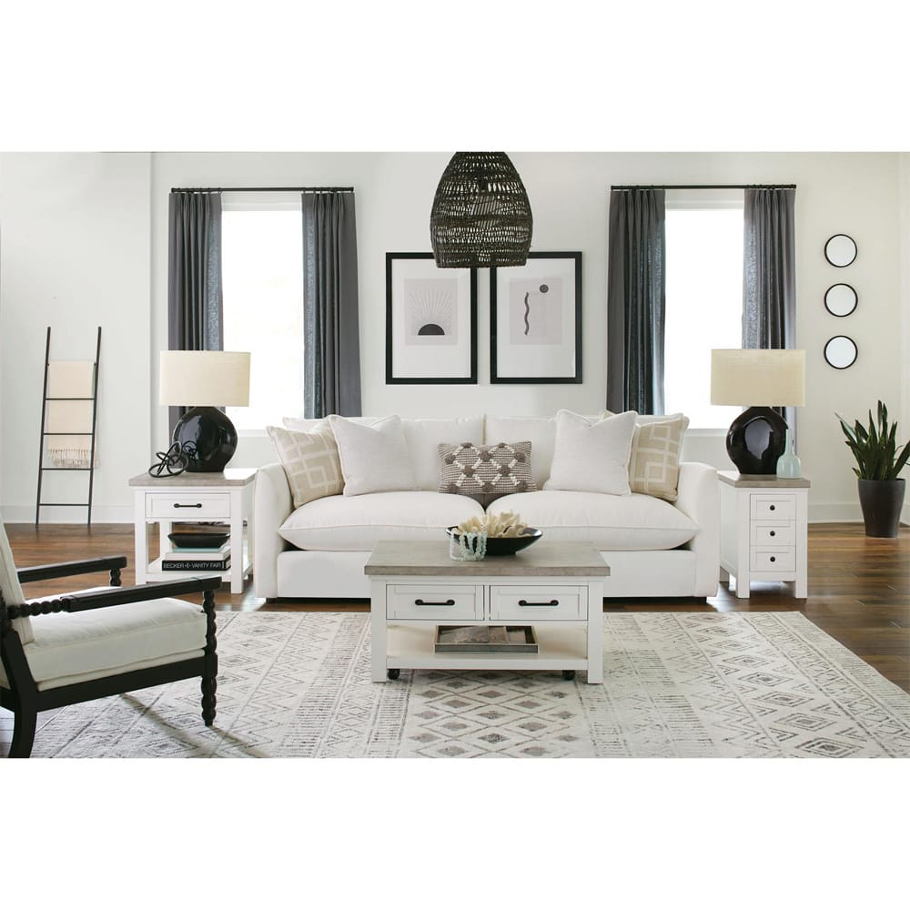 Riverside Furniture - Cora - End Table - Cloud/Fog - 37209 view 12