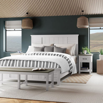 Riverside Furniture - Cora - King Louver Bed - Cloud view 11