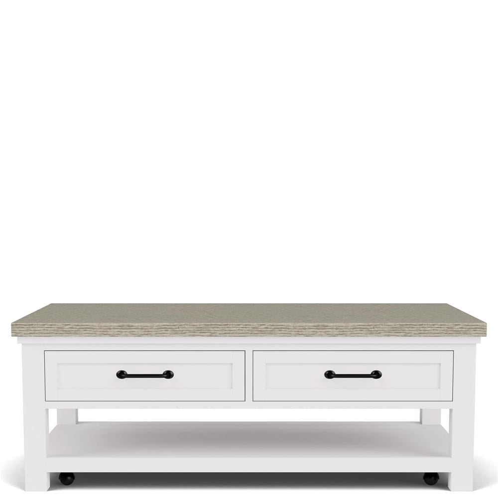 Riverside Furniture - Cora - Large Cocktail Table - Cloud/Fog - 37202 view 2