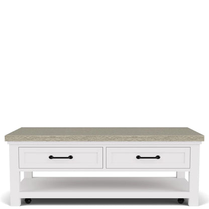 Riverside Furniture - Cora - Large Cocktail Table - Cloud/Fog - 37202 view 2