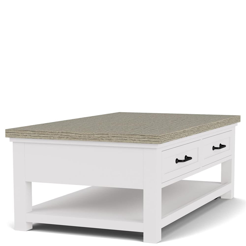 Riverside Furniture - Cora - Large Cocktail Table - Cloud/Fog - 37202 view 3