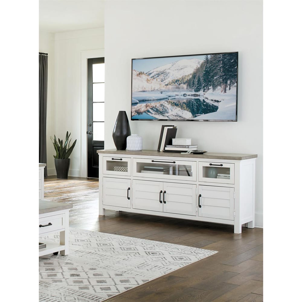 Riverside Furniture - Cora - Media Console - Cloud/Fog - 37240 view 11