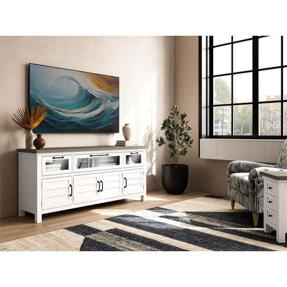 Riverside Furniture - Cora - Media Console - Cloud/Fog - 37240 view 12