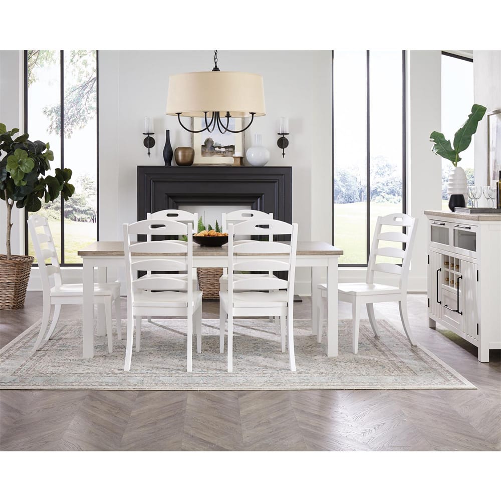 Riverside Furniture - Cora - Rect Leg Dining Table - Cloud/Fog - 37250 view 11