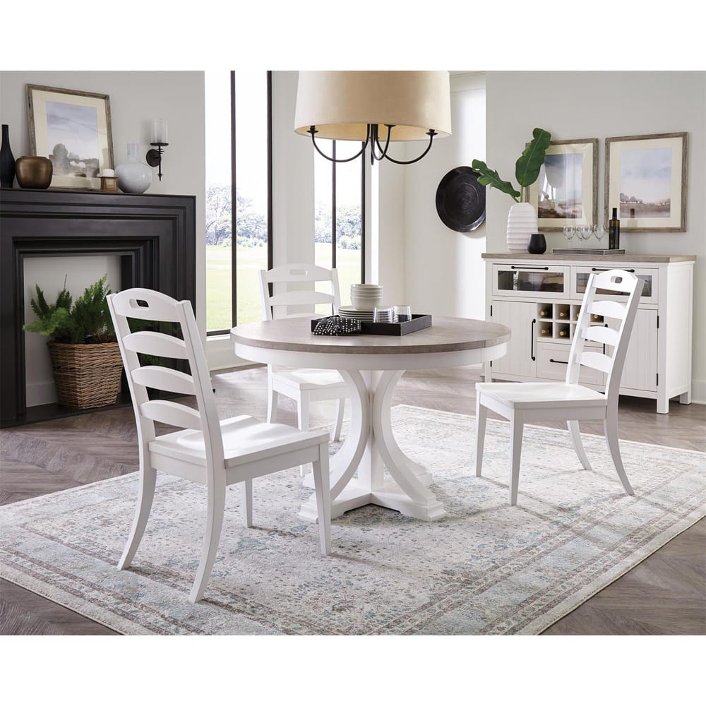 Riverside Furniture - Cora - Round Dining Table - Cloud/Fog view 7