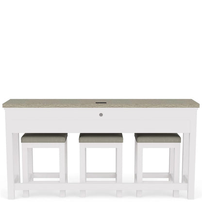 Riverside Furniture - Cora - Sofa Table W/3 Stools - Cloud/Fog - 37216 view 5