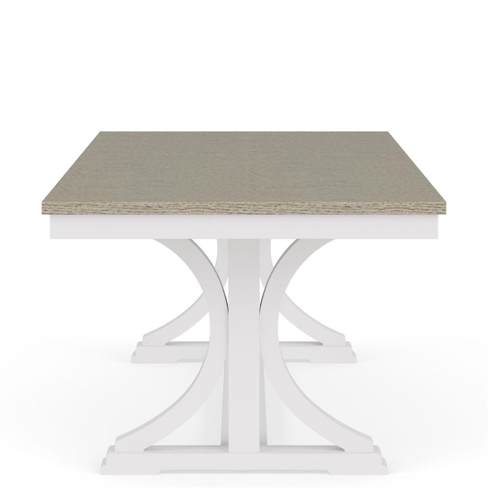 Riverside Furniture - Cora - Trestle Dining Table - Cloud/Fog - 37253 view 4