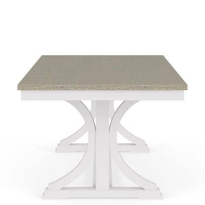 Riverside Furniture - Cora - Trestle Dining Table - Cloud/Fog - 37253 view 4