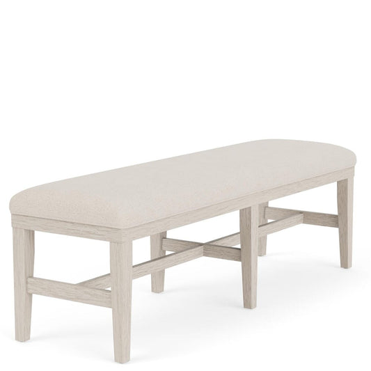 Riverside Furniture - Glenndale - 58" Uph Dining Bench 1in - Aged White/Wheat - 79455 view 2