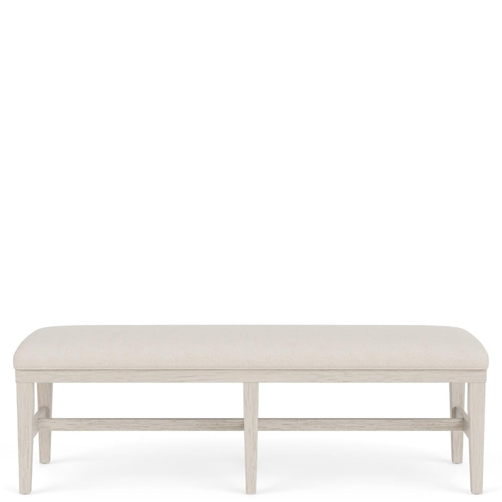 Riverside Furniture - Glenndale - 58" Uph Dining Bench 1in - Aged White/Wheat - 79455 view 3