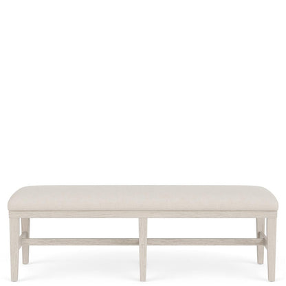 Riverside Furniture - Glenndale - 58" Uph Dining Bench 1in - Aged White/Wheat - 79455 view 3