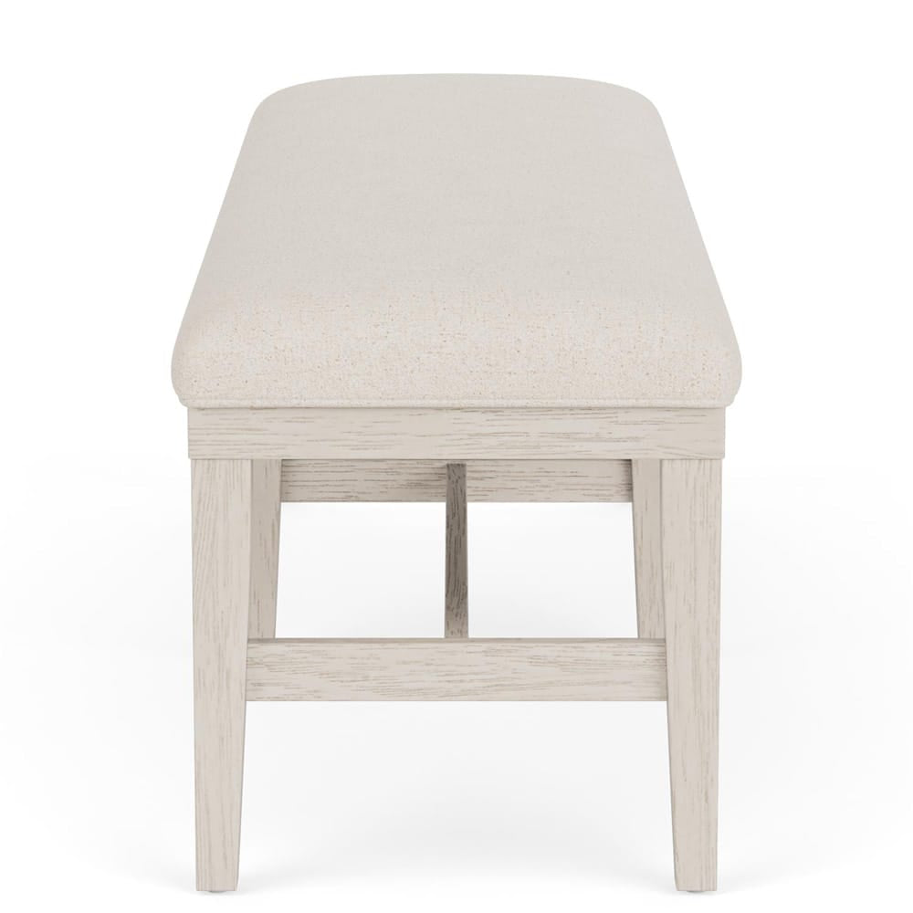 Riverside Furniture - Glenndale - 58" Uph Dining Bench 1in - Aged White/Wheat - 79455 view 4