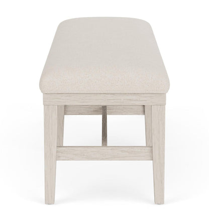 Riverside Furniture - Glenndale - 58" Uph Dining Bench 1in - Aged White/Wheat - 79455 view 4