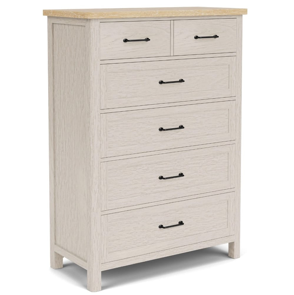 Riverside Furniture - Glenndale - Five Drawer Chest - Aged White/Wheat - 79465 view 1