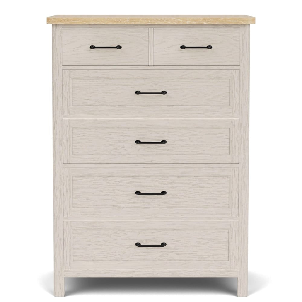 Riverside Furniture - Glenndale - Five Drawer Chest - Aged White/Wheat - 79465 view 2