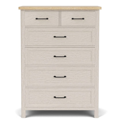 Riverside Furniture - Glenndale - Five Drawer Chest - Aged White/Wheat - 79465 view 2