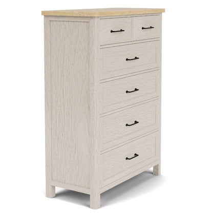 Riverside Furniture - Glenndale - Five Drawer Chest - Aged White/Wheat - 79465 view 3