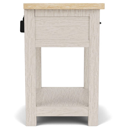 Riverside Furniture - Glenndale - One Drawer Nightstand - Aged White/Wheat - 79468 view 6