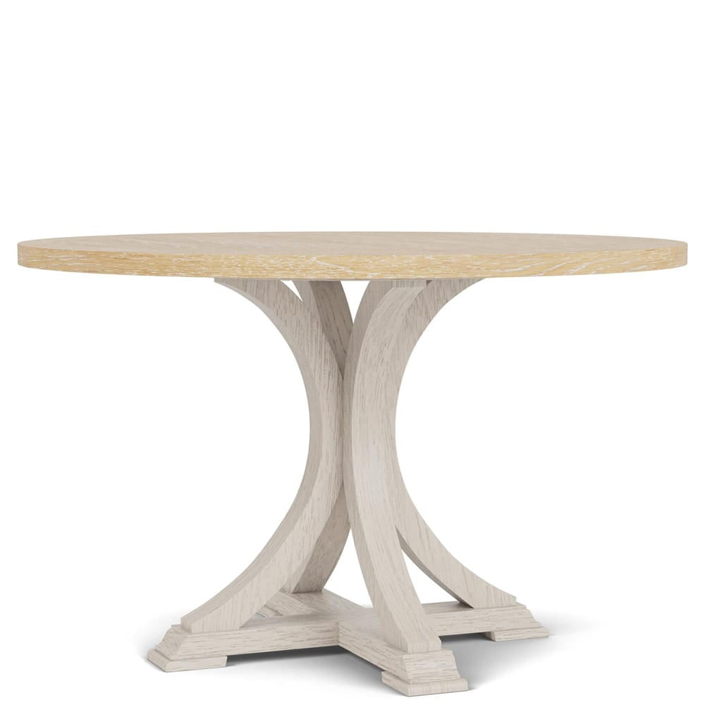 Riverside Furniture - Glenndale - Round Dining Table - Aged White/Wheat - 79452 view 3