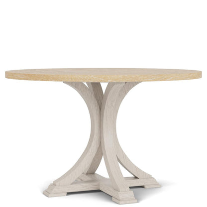 Riverside Furniture - Glenndale - Round Dining Table - Aged White/Wheat - 79452 view 3