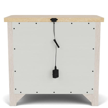 Riverside Furniture - Glenndale - Two Drawer Nightstand - Aged White/Wheat - 79469 view 4