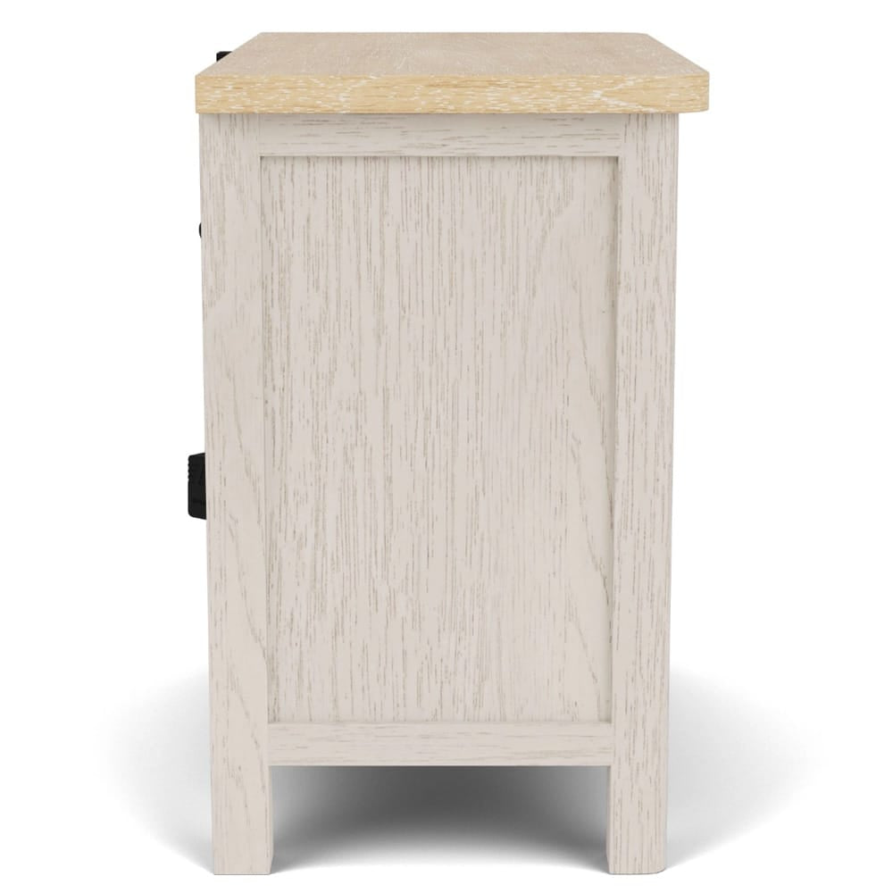 Riverside Furniture - Glenndale - Two Drawer Nightstand - Aged White/Wheat - 79469 view 5