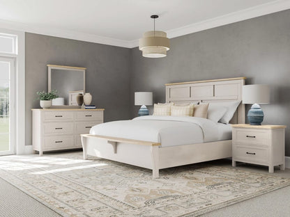 Riverside Furniture - Glenndale - Two Drawer Nightstand - Aged White/Wheat - 79469 view 6
