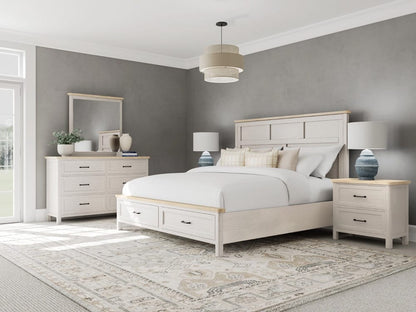 Riverside Furniture - Glenndale - Two Drawer Nightstand - Aged White/Wheat - 79469 view 7