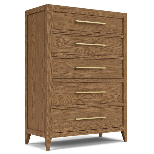 Riverside Furniture - Halbrooke - Five Drawer Chest - Nutmeg Oak - 51865 view 1