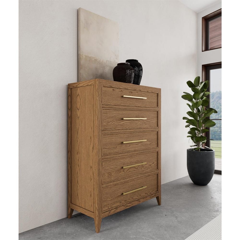 Riverside Furniture - Halbrooke - Five Drawer Chest - Nutmeg Oak - 51865 view 7