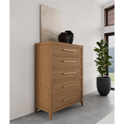 Riverside Furniture - Halbrooke - Five Drawer Chest - Nutmeg Oak - 51865 view 7