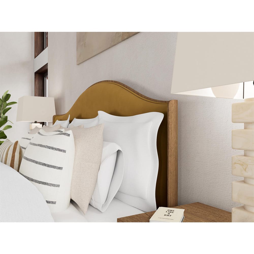 Riverside Furniture - Halbrooke - King Uph Bed - Nutmeg Oak view 7