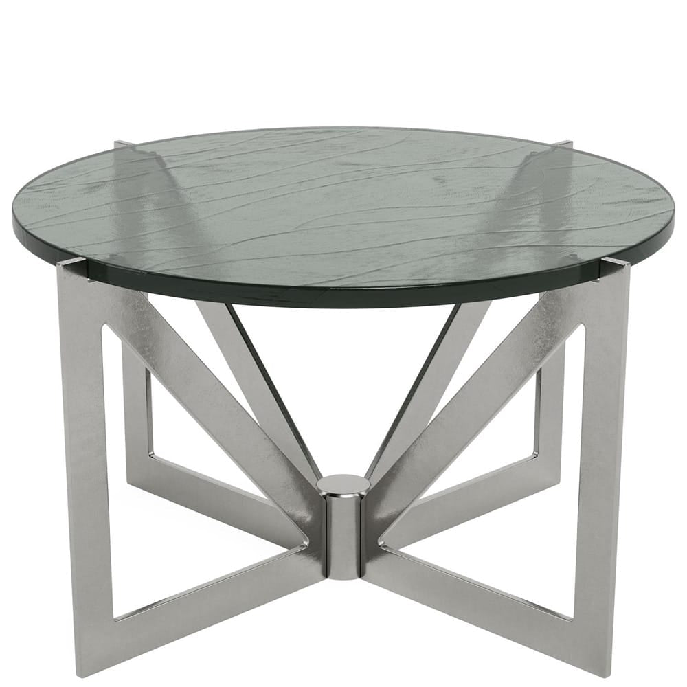 Riverside Furniture - Jano - Round Cocktail Table  - Silver Glass view 1