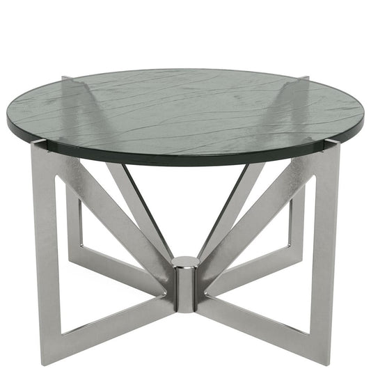 Riverside Furniture - Jano - Round Cocktail Table  - Silver Glass view 1
