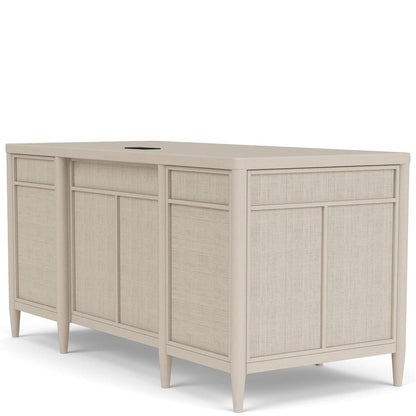 Riverside Furniture - Maren - Executive Desk - White Sand - 18231 view 4