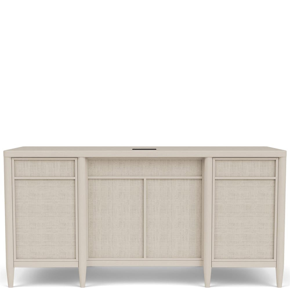 Riverside Furniture - Maren - Executive Desk - White Sand - 18231 view 6