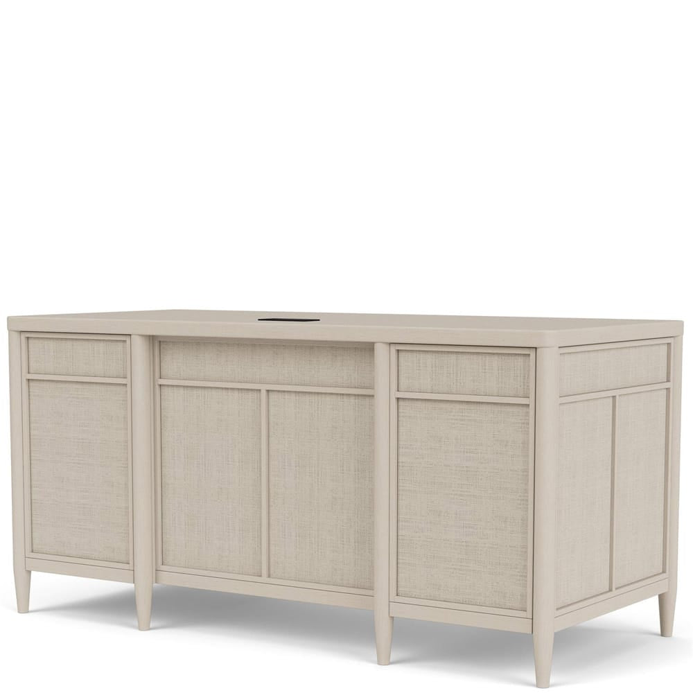 Riverside Furniture - Maren - Executive Desk - White Sand - 18231 view 7