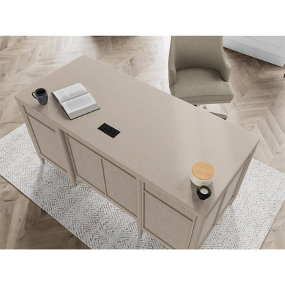 Riverside Furniture - Maren - Executive Desk - White Sand - 18231 view 8