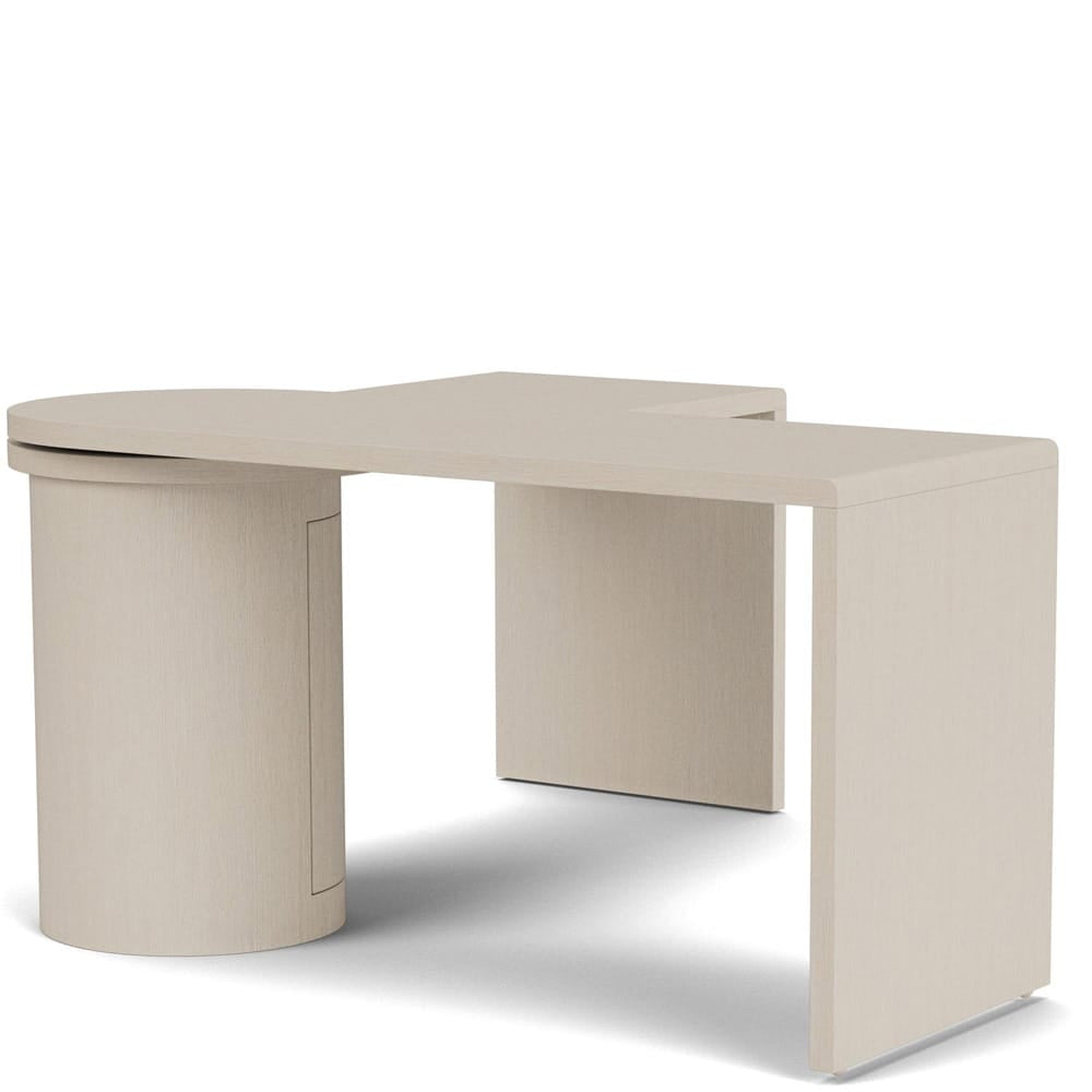 Riverside Furniture - Maren - Swivel Desk  - White Sand view 3