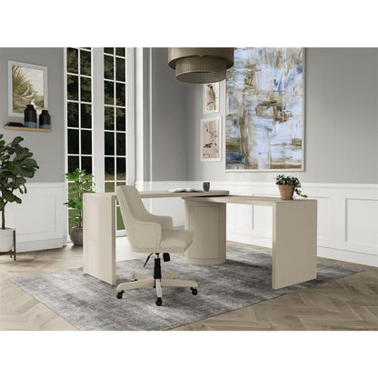 Riverside Furniture - Maren - Swivel Desk  - White Sand view 12